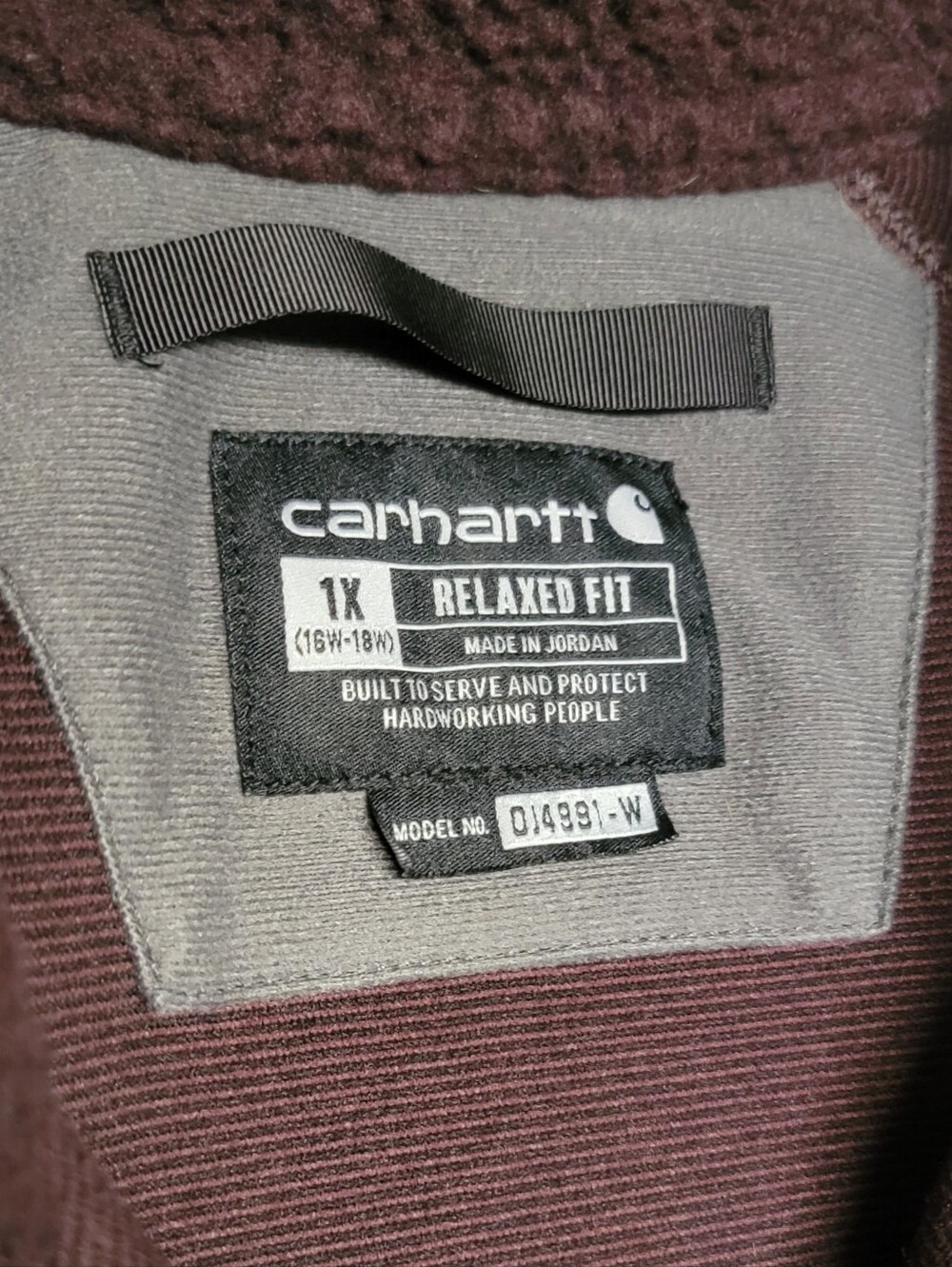 Carhartt Women’s Relaxed Fit Sherpa Quarter-Snap Fleece Pullover - Picture 5 of 12